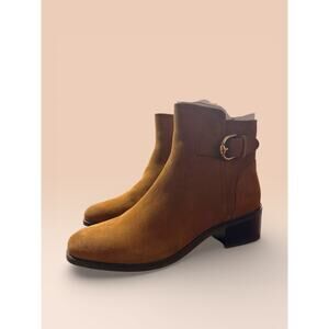 Cole Haan Hanover Buckle Bootie - Tobacco Suede - 8B